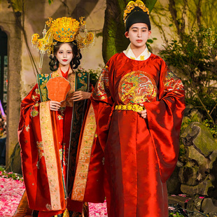 原创汉服明制婚服男女西塘汉服文化周走秀款 诉衷情 如梦霓裳