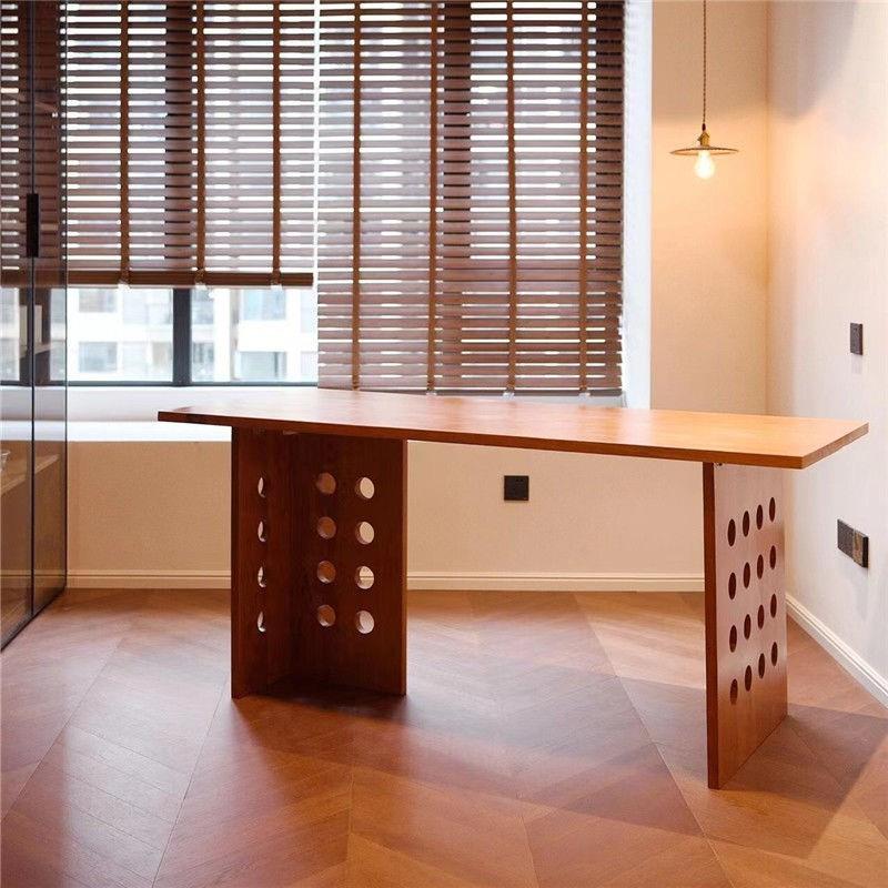 中古实木长方形书桌白蜡木设计师家用原木工作台办公桌简约餐桌