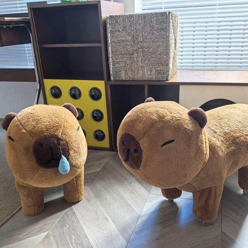 卡皮巴拉溜溜凳呆萌动物造型板凳带轮子儿童毛绒坐墩搞怪生日礼物,住宅家具,儿童凳,淘宝优惠券,粉丝福利购,淘宝优惠卷