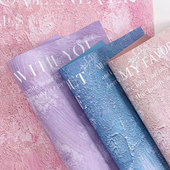 花中情 100g艺术范复古油画纸玫瑰鲜花高级花束牛皮包装 纸材料