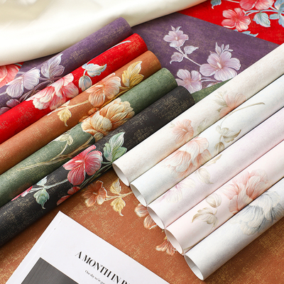 花中情罗浮宫立体压纹浮雕纸国风