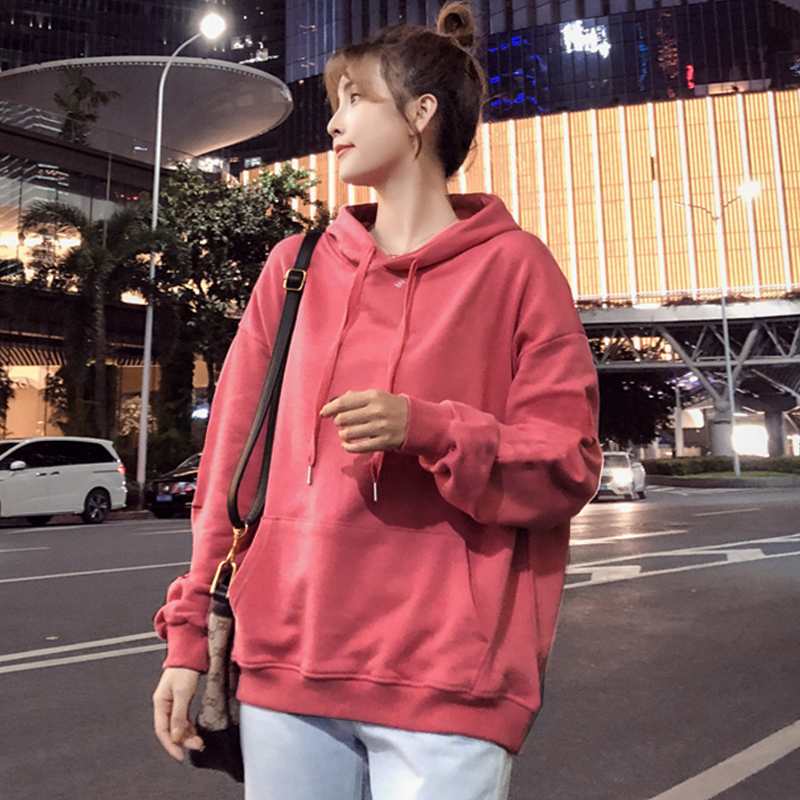 卫衣男女情侣韩版新款长袖宽松套头连帽长袖T恤ins潮牌秋冬003