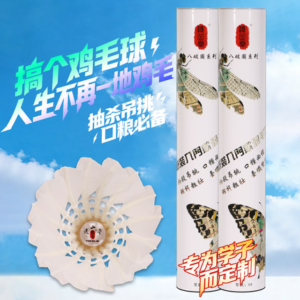 国风设计鸡毛羽毛球耐打不易烂专业入门初级用球