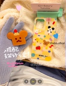 17pro 原创可爱插画黄色格子ins风韩国手机壳适用于苹果15promax14pro16pro 香蕉树研究所 糖果格子