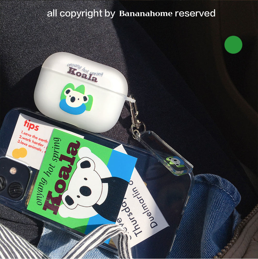 香蕉树研究所韩国ins风可爱考拉耳机套磨砂透明硅胶适用于AirPodspro 耳机套 新版第四代