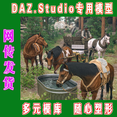 daz3d studio模型——Daz Horse 3 Mega Bundle套装(3M-311)