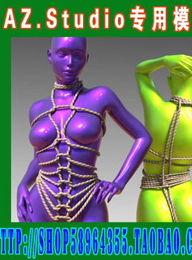 daz3d studio模型G3绳艺-皮带-绑带风格服饰合集(3M-254)