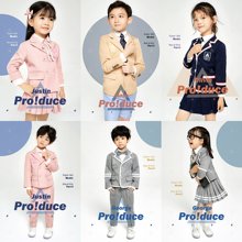 2021新品 儿童方寸美照学院风偶像练习生幼儿园男女童粉色灰色学生