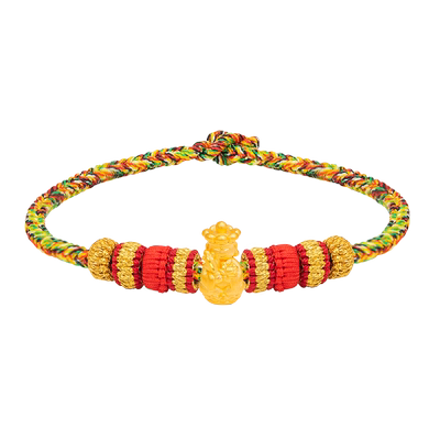 八大守护神足金手工编织结绳记