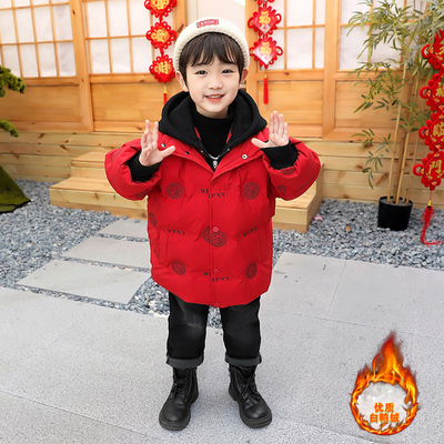 男童中国风加厚保暖羽绒服