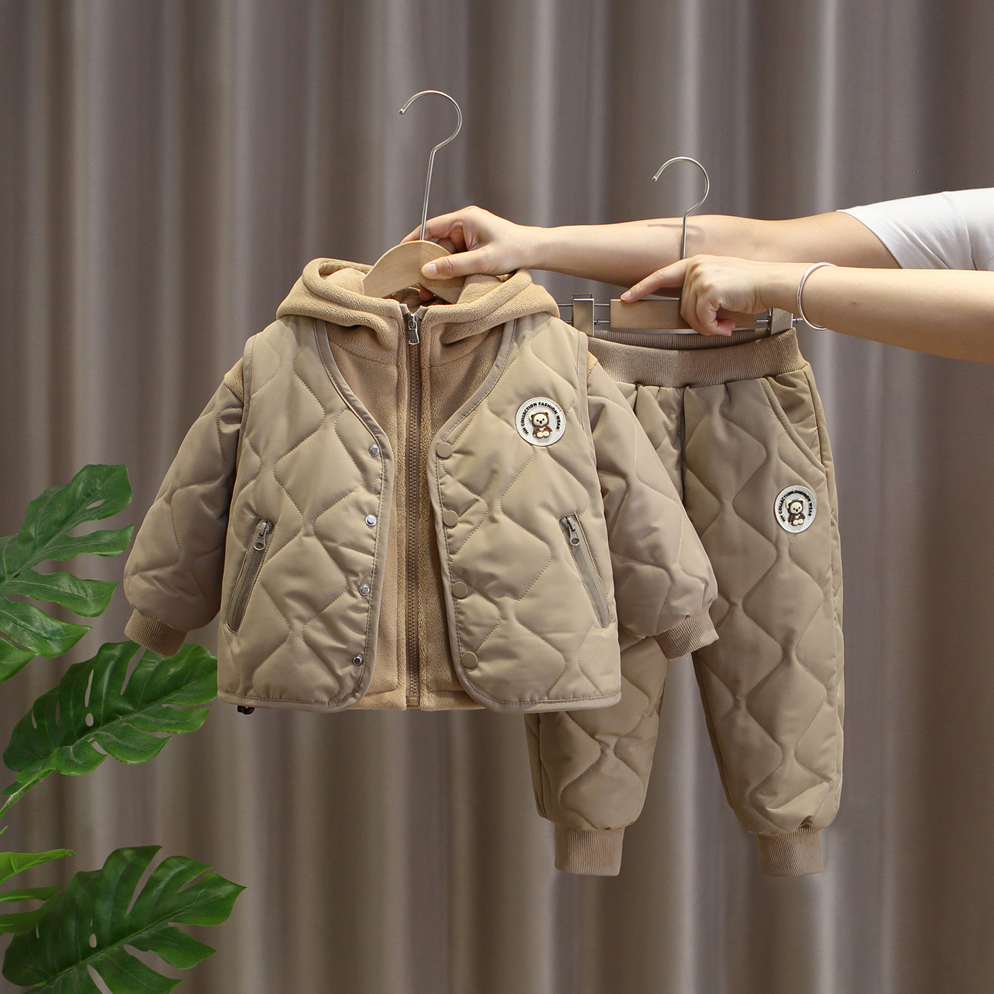 男童冬季套装2025新款儿童三件套