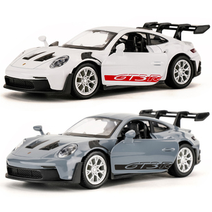 RS汽车模型合金跑车摆件男儿童回力玩具车 36仿真保时捷911GTS