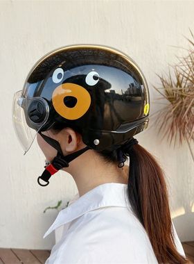 3C认证电动车头盔电瓶车半盔摩托安全男女夏季防晒四季通用卡通