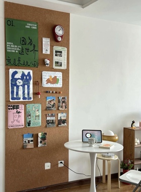 毛毡墙贴高级感墙面软木板展示板玄关照片墙客厅墙面布置白墙遮丑