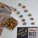 30枚 盒做旧复古木质图钉毛毡板墙贴软木板照片墙专用工字钉ins风