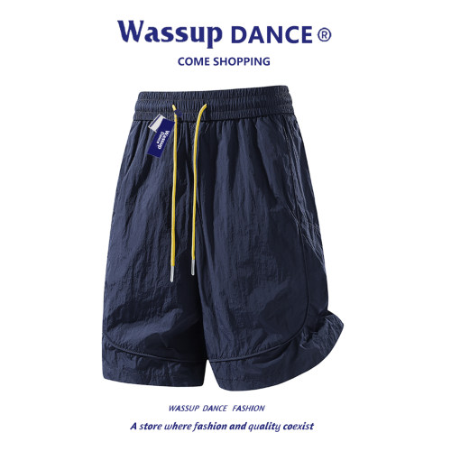 WASSUP DANCE美式薄款透气速干短裤男夏季新款休闲运动沙滩五分裤