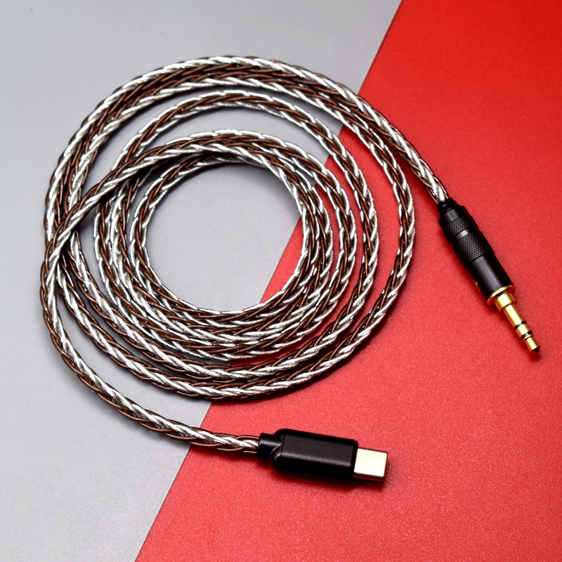 Type-C转3.5公对公耳机升级线 typec接口转3.5车载aux音响连接线