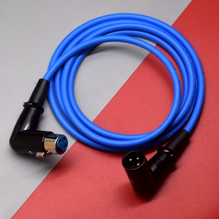 卡农直角90度弯头音频线卡侬公对母相机声卡直播麦克风话筒连接线