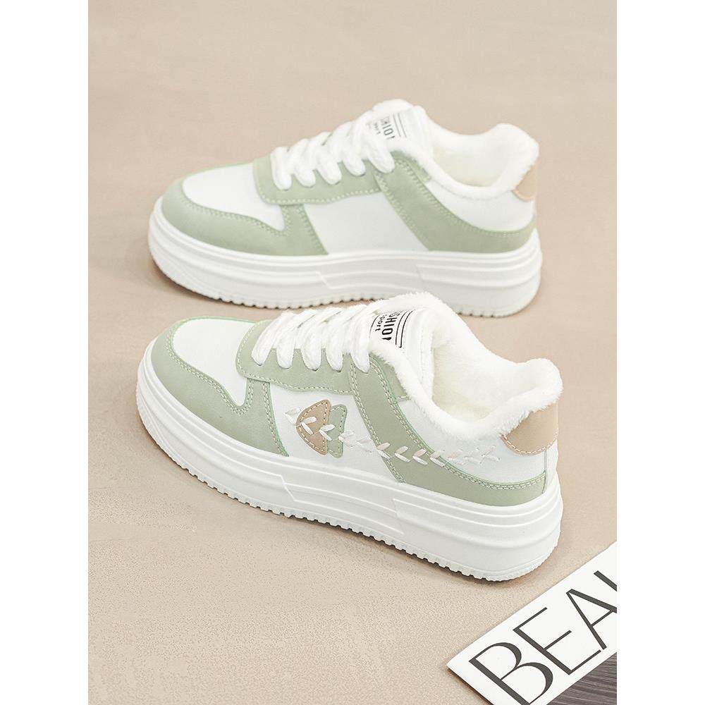 鞋子新款2026爆款女小白鞋加绒保暖防滑板鞋休闲运动棉鞋0125e,女鞋,时尚休闲鞋,淘宝优惠券,粉丝福利购,淘宝优惠卷