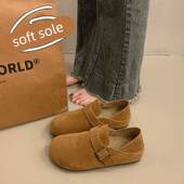 女2026新款 秋季 全包两穿博肯鞋 春秋踩屎感勃肯鞋 大码 4142单0128n