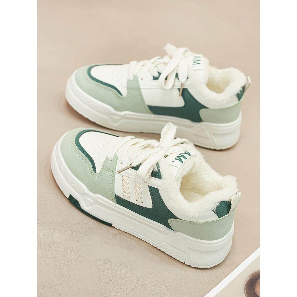 小白鞋女鞋子2026新款加绒厚底休闲运动学板鞋防滑棉鞋0125e,女鞋,时尚休闲鞋,淘宝优惠券,粉丝福利购,淘宝优惠卷