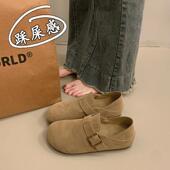 女2026新款 秋季 一脚蹬两穿鞋 春秋踩屎感勃肯鞋 平底休闲鞋 0128n