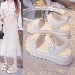 2026新款 女款 季 爆款 软底不累脚厚底0325d 夏款 休闲罗马鞋 运动凉鞋