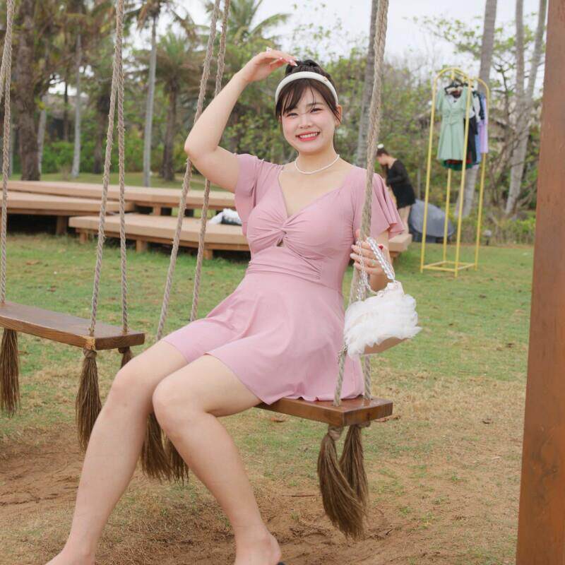 度假泳衣女微胖遮肉显瘦大尺码200斤女士遮肚子胖mm加肥加大0413d