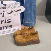 春秋踩屎感勃肯鞋 休闲单0128n 厚底增高覆古乐福鞋 女2026新款 秋季