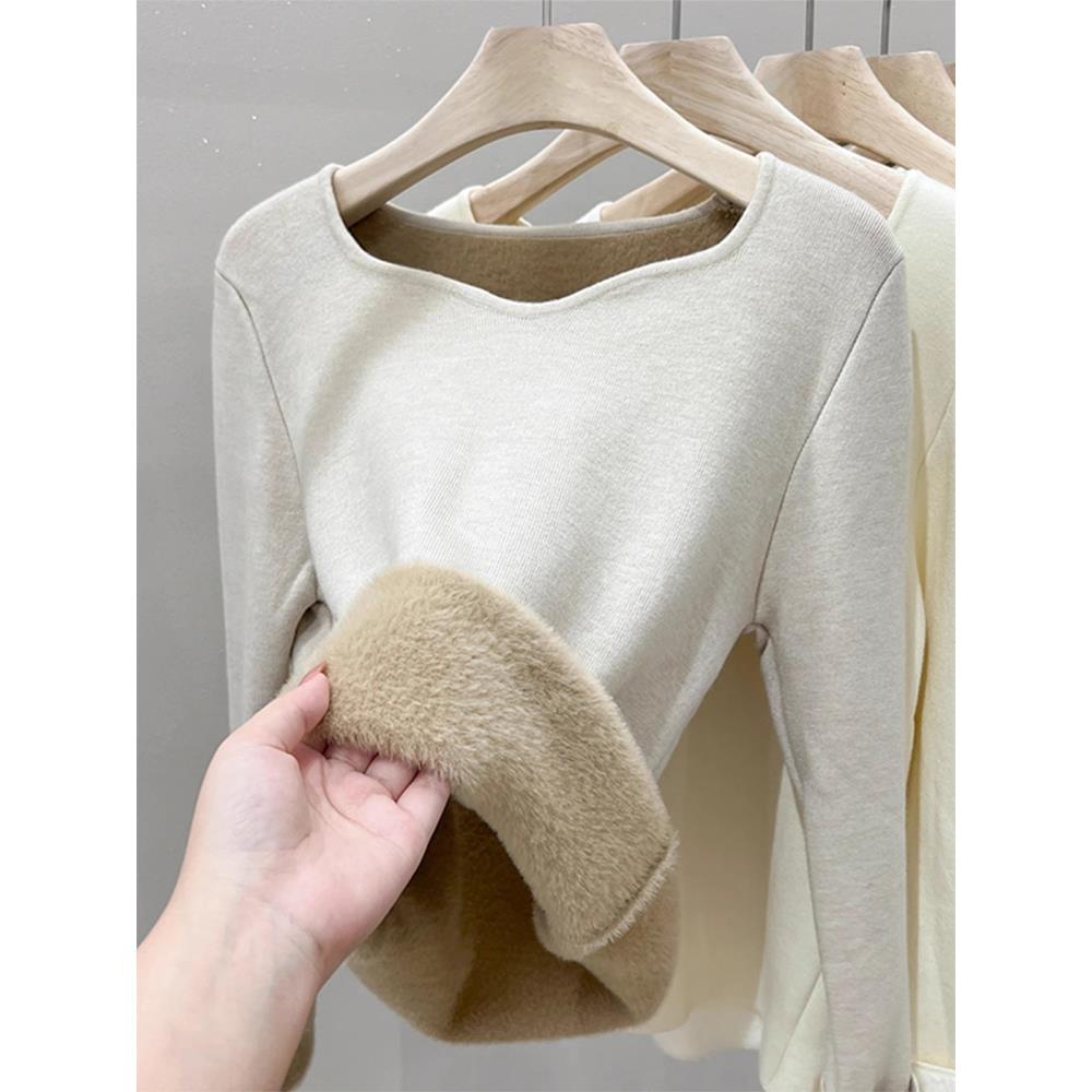 保暖内衣女冬季加厚加绒打底衫一体绒毛衣内搭长袖秋衣保暖1121e