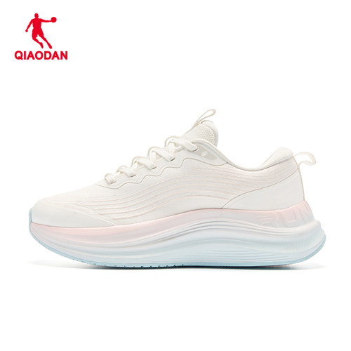 乔丹女鞋跑步鞋白色轻便厚底减震