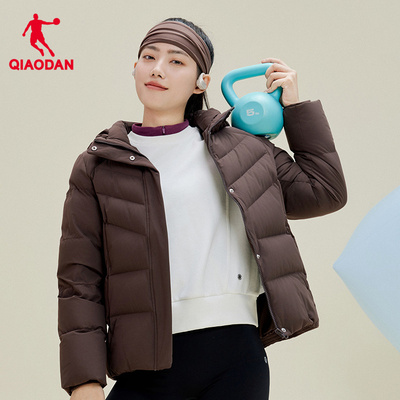 乔丹女聚热羽绒服保暖防寒外套