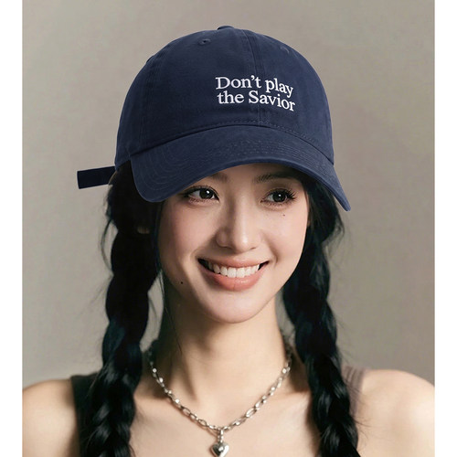 保暖帽子韩版简约字母刺绣棒球女秋季2026新款百搭软顶显脸1008e