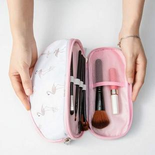 makeup pouch bags circular woman make up bag brush organizer