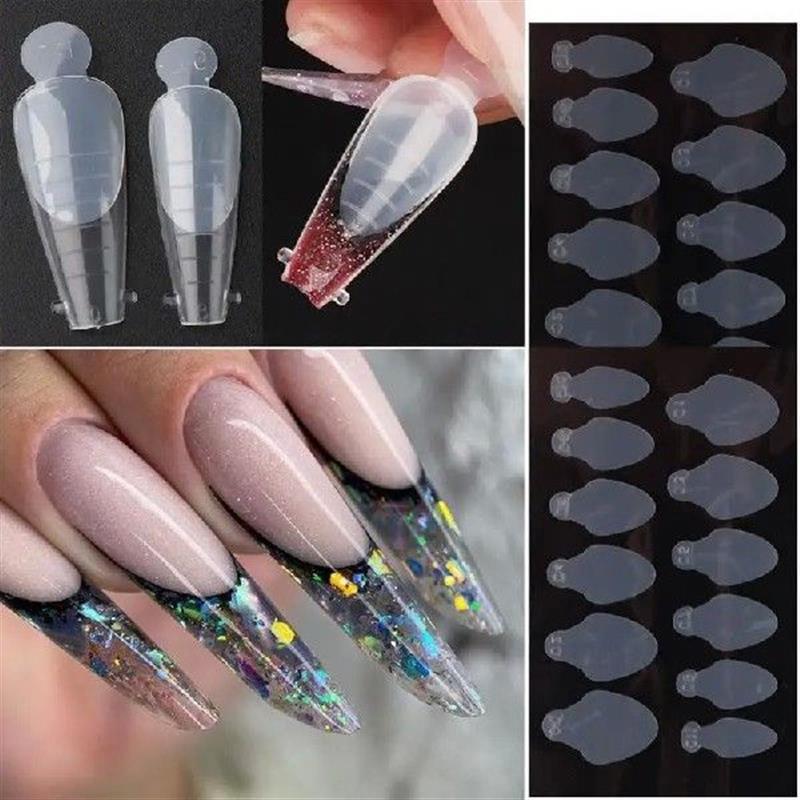 Reusable Soft Silicone Pads Stencil French Forma Sticker