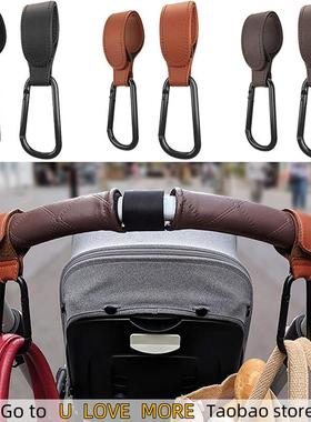 1/2pcs PU Leather Baby Bag Stroller Hook Pram Rotate 360 Deg