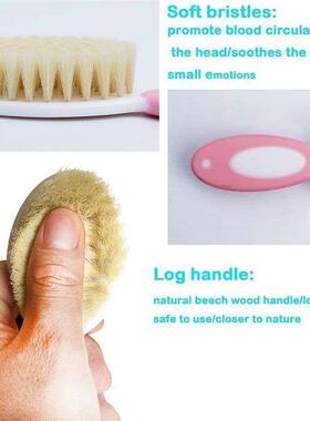 Baby Hair Brush Set for Newborn Toddlers Soft Bristles Cradl