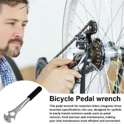 Bike Pedal Wrench Tool Bicycle Wrench Heavy Duty Includes