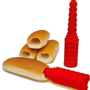 Bread with hot dog drill 面包放热狗钻洞器