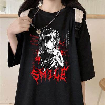 Harajuku Aesthetic Gothic Punk Cartoon Short Sleeve T-Shirt