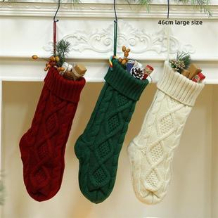 Knitted Christmas stocking Stockings kids Candy Gift bag