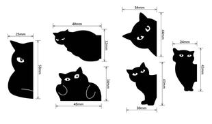 Bookmark for Magnetic Black Page Cartoon Cat Cute 6pcs Books