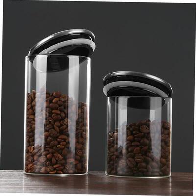 Sealed glass tea canister food container coffee storage tank