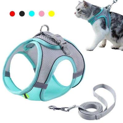 Cat Harness Leash Set Adjustable Dog Cat Collar for French B