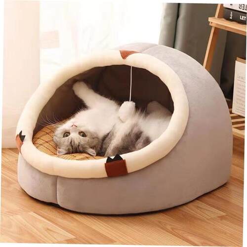 Cat Cushion Dog Bed Winter Warm Pet Dogs Donut House Dogbed
