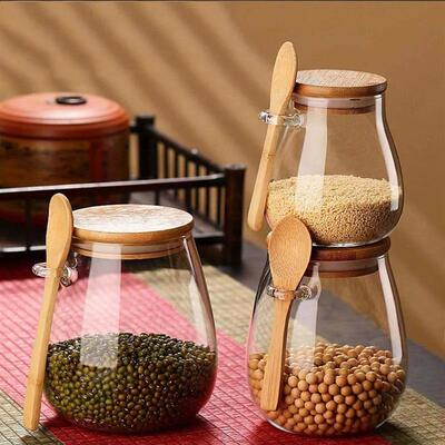 Hermetic Containers for Food Storage Pots Glass Jar with Lid
