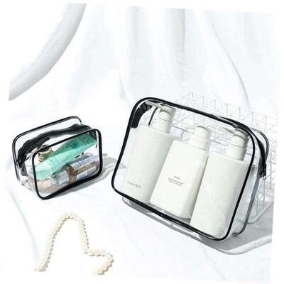 PU Travel Storage Bag Cosmetic Makeup Washbag Clear Handbag