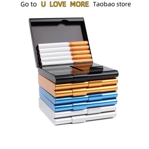 Aluminum Cigarette Case Storage for 20 Cigarettes Holder Dou