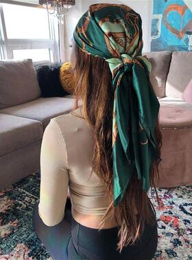Silk Hair Scarf Scarftop Women Summer Satin Headscarf