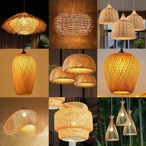 Bamboo Hanging Lamp Pendant Ceiling Light Rattan Wicker Lust